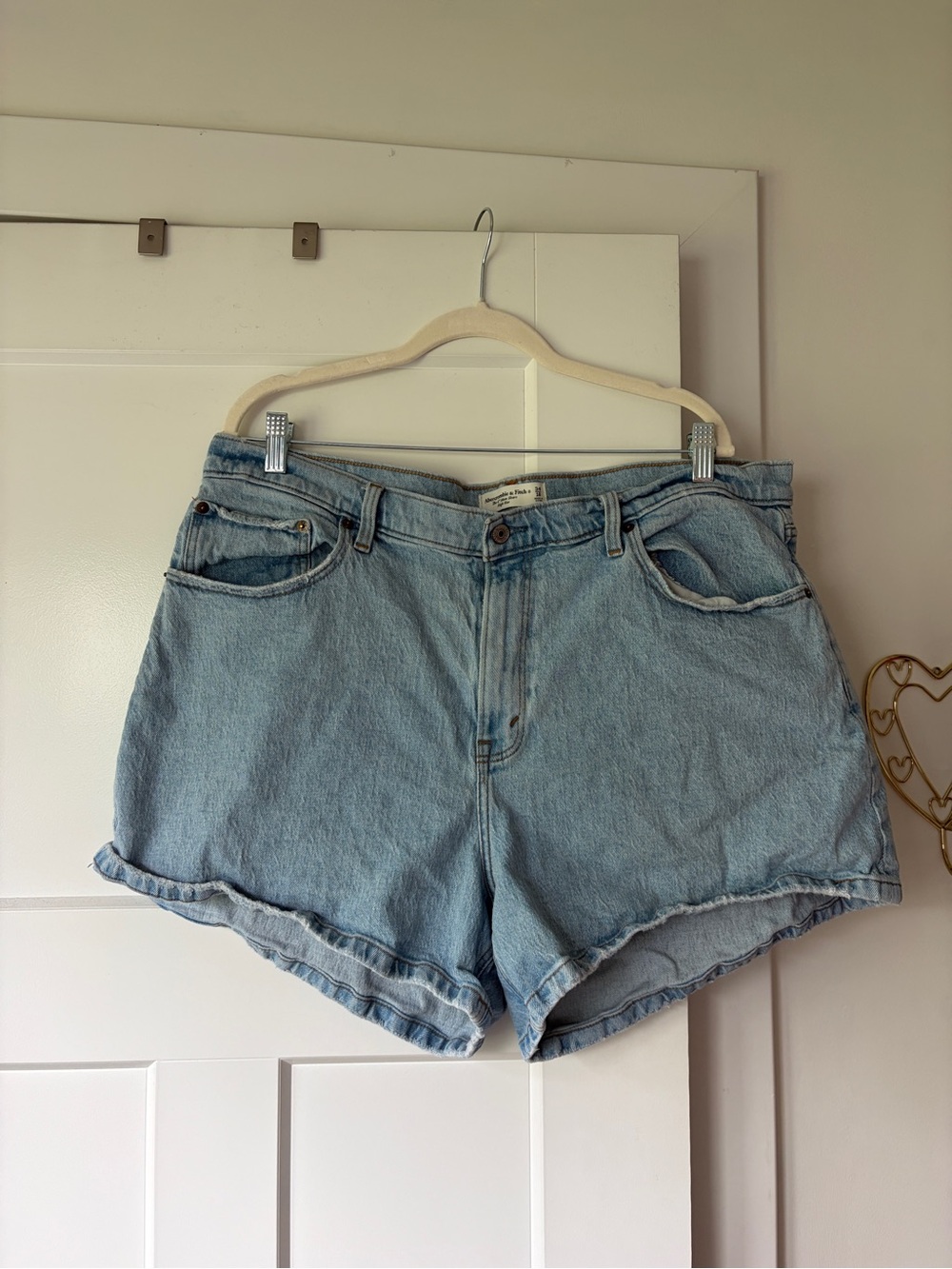 Abercrombie & Fitch Light Wash Denim Shorts